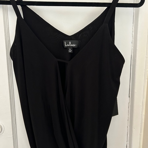 NWT Lulus Black Draped Camisole Top Small - Picture 1 of 5